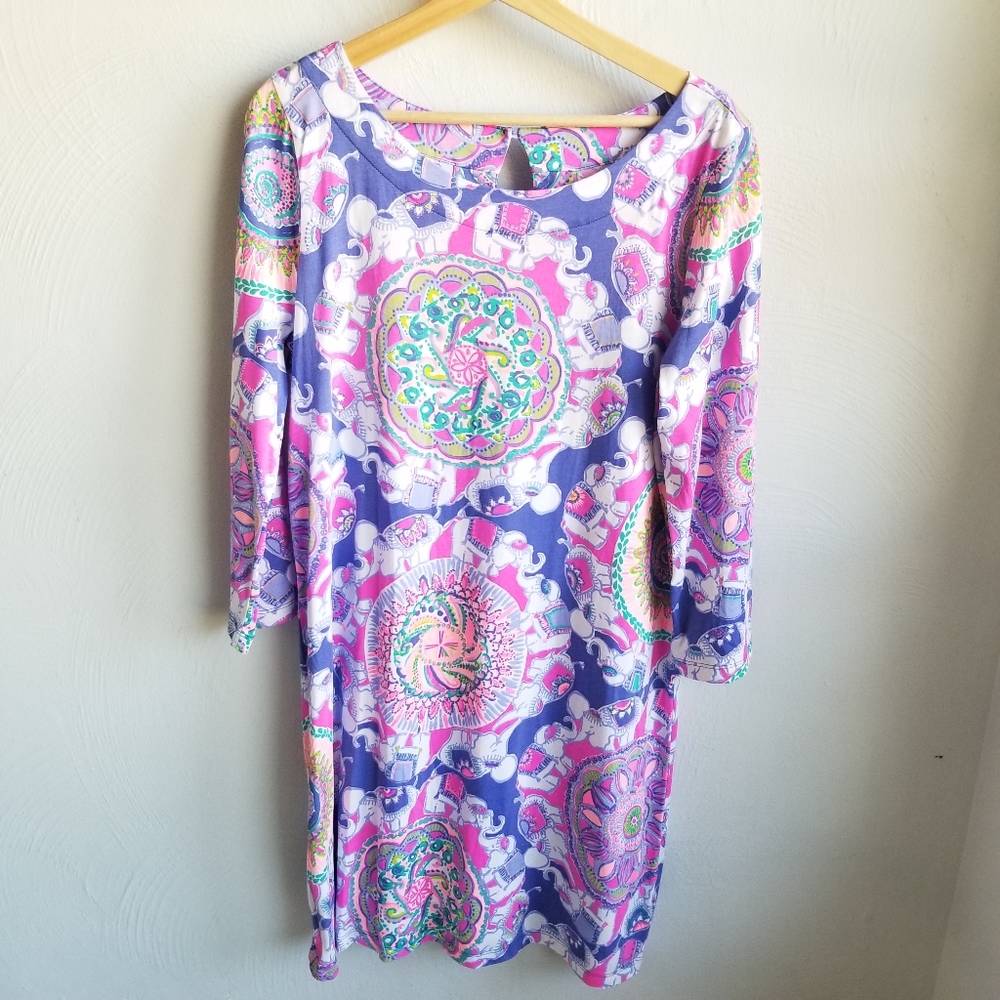 Lilly Pulitzer Pink, Purple & Green Medallion Shift
